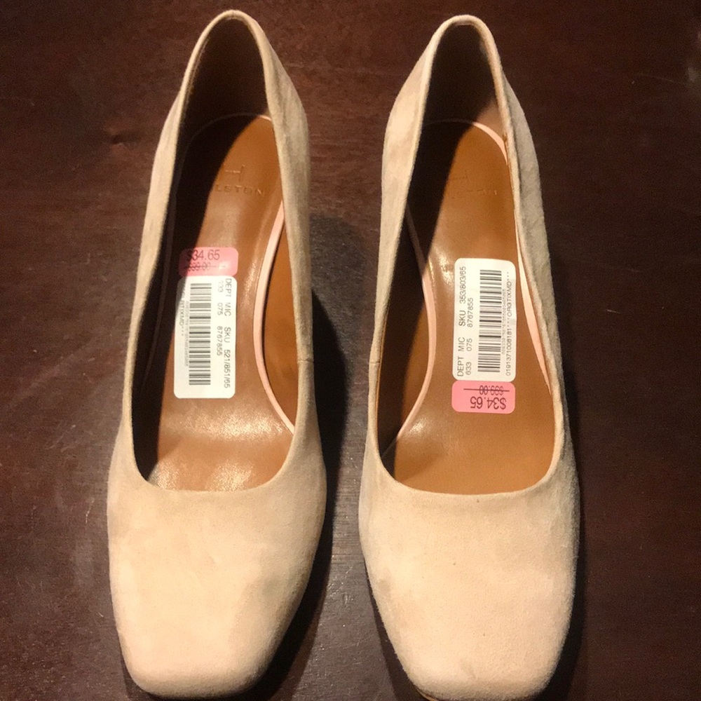 Halston suede heels